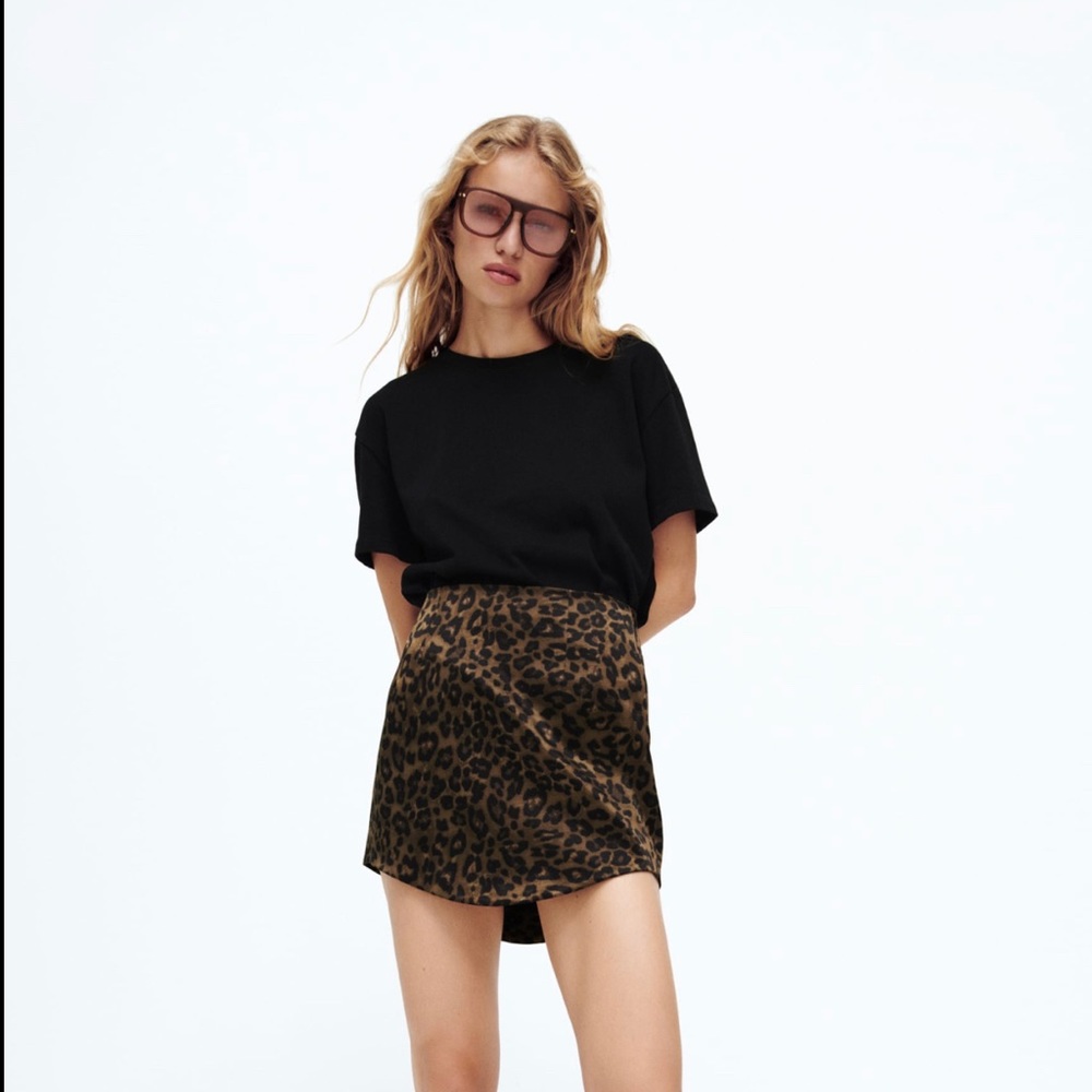NWT ZARA Satin Effect Mini Skirt